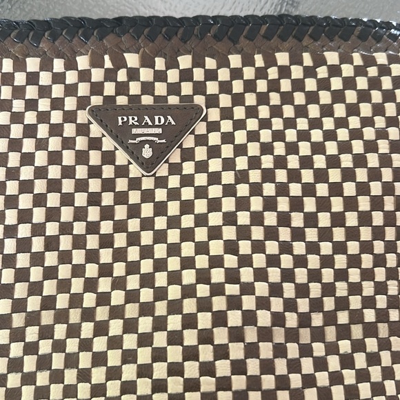 Prada Leather Woven Clutch - Picture 9 of 14